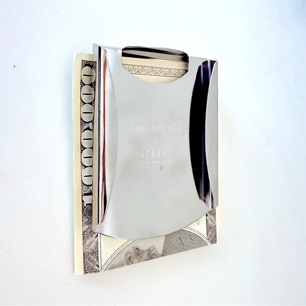 Storus Smart Pocket 2 Smart Money Clip Silver and Case